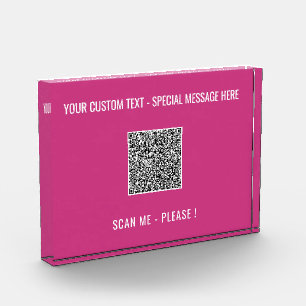Your QR Code Custom Text Photo Block Choose Color