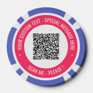 Your QR Code Custom Text Poker Chips Example
