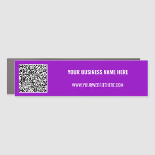 Your QR Code Custom Text Promo Business Car Magnet