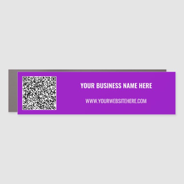 Your QR Code Custom Text Promo Business Car Magnet (Front)