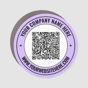 Your QR Code Custom Text Promotional Car Magnet