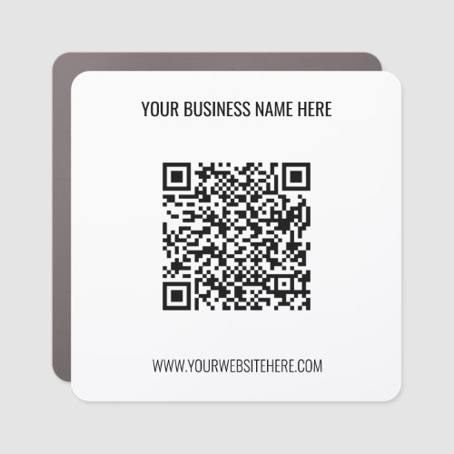 Your QR Code Custom Text Promotional Car Magnet