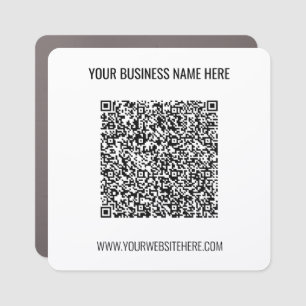 Your QR Code Custom Text Promotional Car Magnet