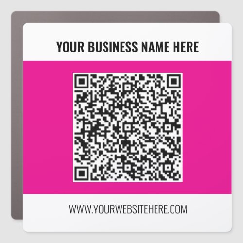Your QR Code Custom Text Promotional Car Magnet