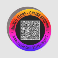 Your QR Code Custom Text Promotional Car Magnets