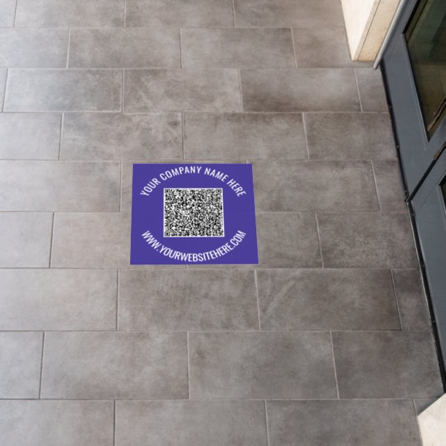 Your QR Code Custom Text Promotional Floor Decals (Restaurant)