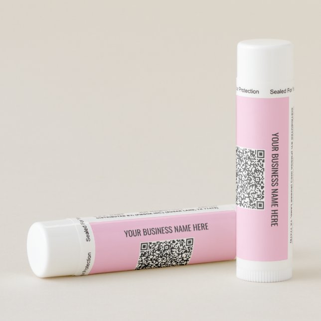 Your QR Code Custom Text Promotional Lip Balm Gift (Rotated Right)