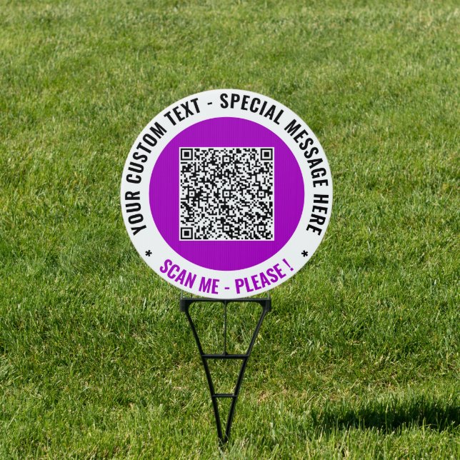 Your QR Code Custom Text Promotional Outdoor Sign (Insitu)