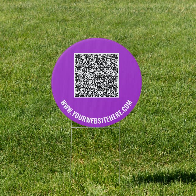 Your QR Code Custom Text Promotional Outdoor Sign (Insitu)