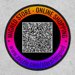 Your QR Code Custom Text Promotional Patch Example