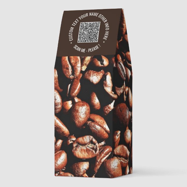 Your QR Code Custom Text Roasted Coffee Example (Back)