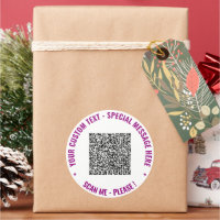 Your QR Code Custom Text Stickers Choose Colors