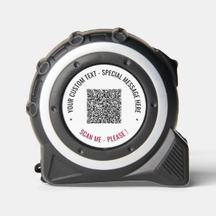 Your QR Code Custom Text Tape Measure Template