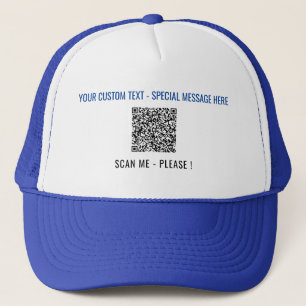 Your QR Code Custom Text Trucker Hat Choose Colors