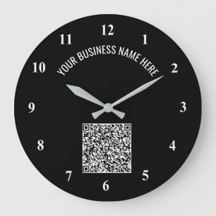 Your QR Code Custom Text Wall Clock Choose Colors