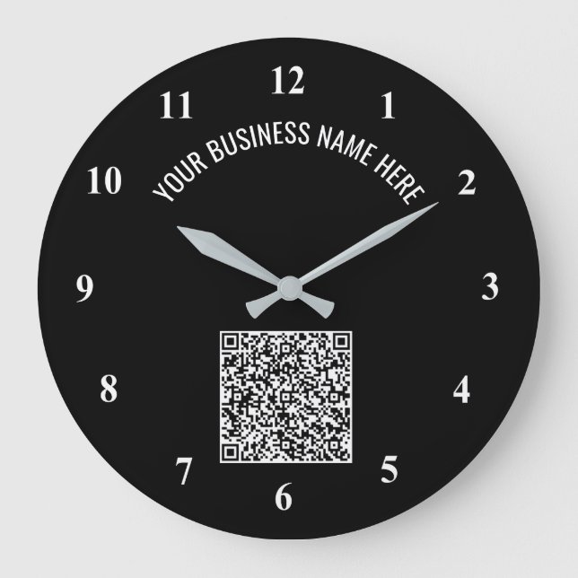 Your QR Code Custom Text Wall Clock Choose Colors (Front)