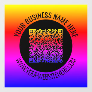 Your QR Code Custom Text Window Cling Template