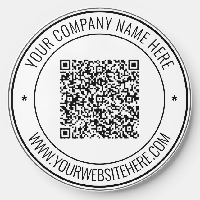 Your QR Code Custom Text Wireless Charger Template (Front)