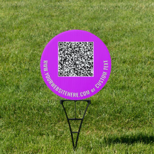Your QR Code Custom Text Yard Sign Choose Color