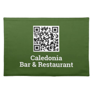 Your QR Code Design Bar or Restaurant Cloth Placemat