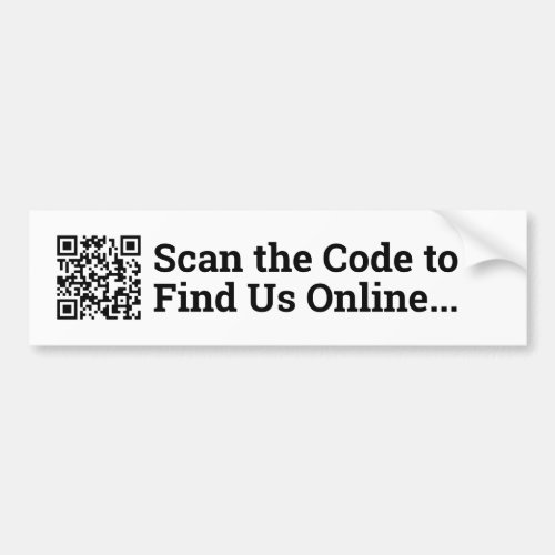 Your QR Code Design Bumper Sticker