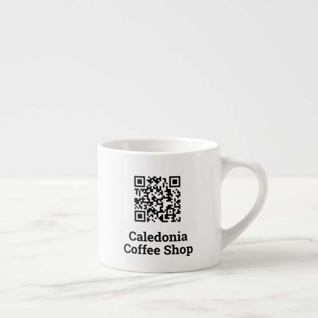 Your QR Code Design Coffee Shop Espresso Cup (Right)