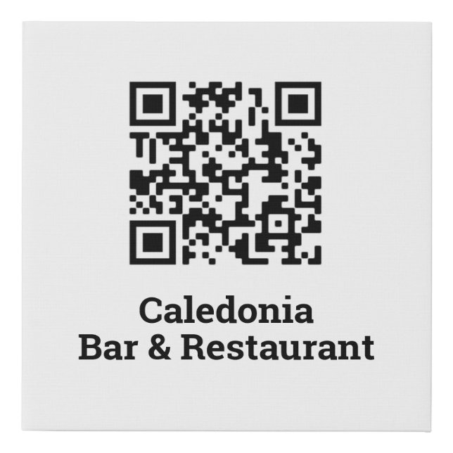 Your QR Code Design Faux Canvas Print (Front)