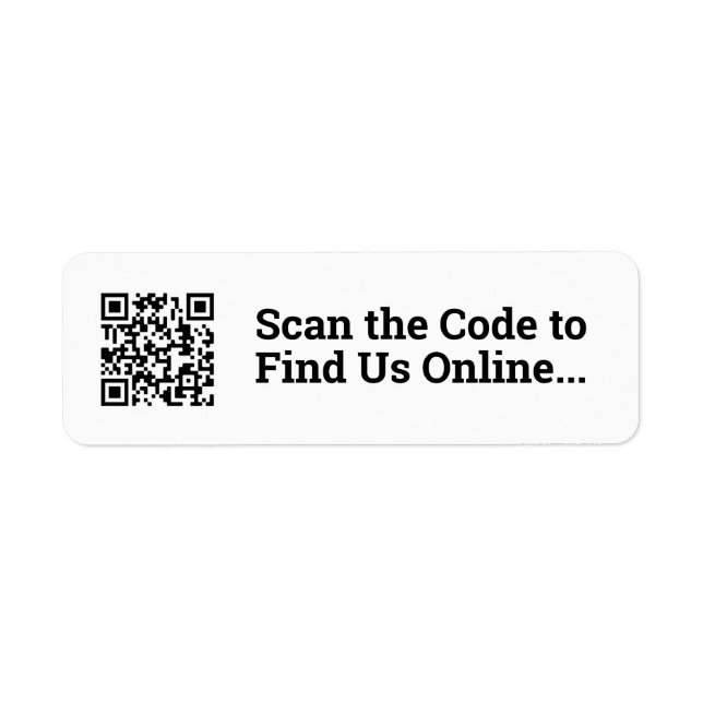 Your QR Code Design Label (Front)