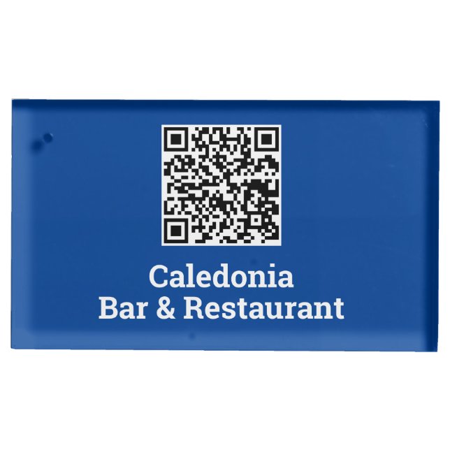 Your QR Code Design Place Card Holder (Front)
