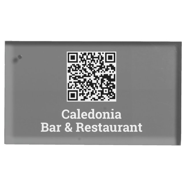 Your QR Code Design Place Card Holder (Front)