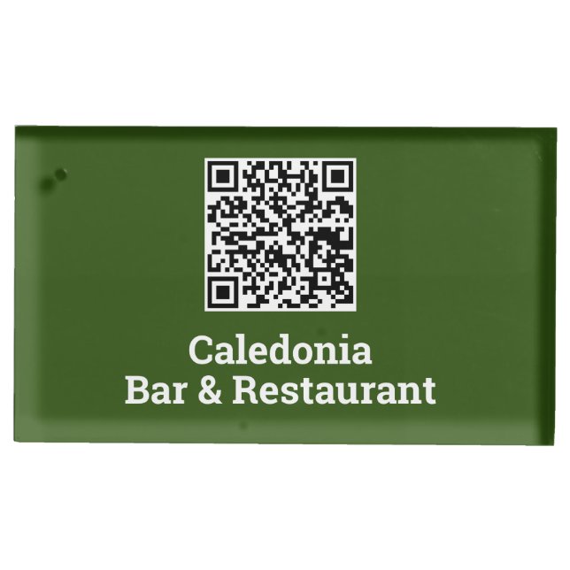 Your QR Code Design Place Card Holder (Front)