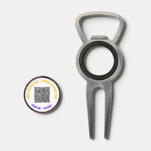 Your QR Code Divot Tool Golf Ball Marker Example