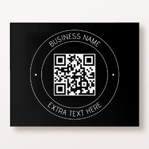Your QR code & Editable Text Black & White Acrylic Print