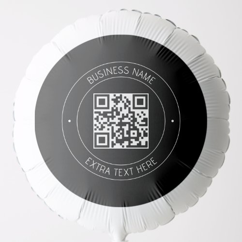 Your QR code  Editable Text  Black  White Balloon