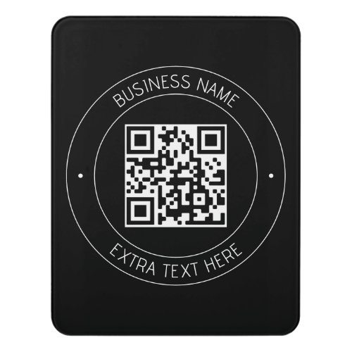 Your QR code  Editable Text  Black  White Door Sign