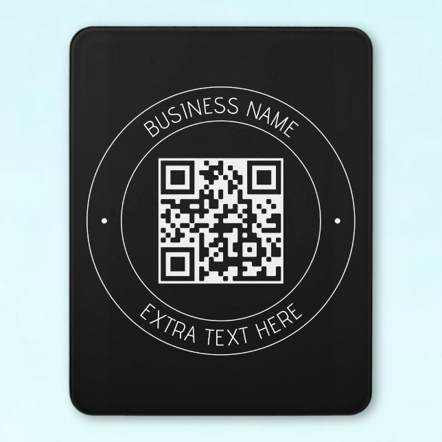 Your QR code & Editable Text | Black & White Door Sign (Creator Uploaded)