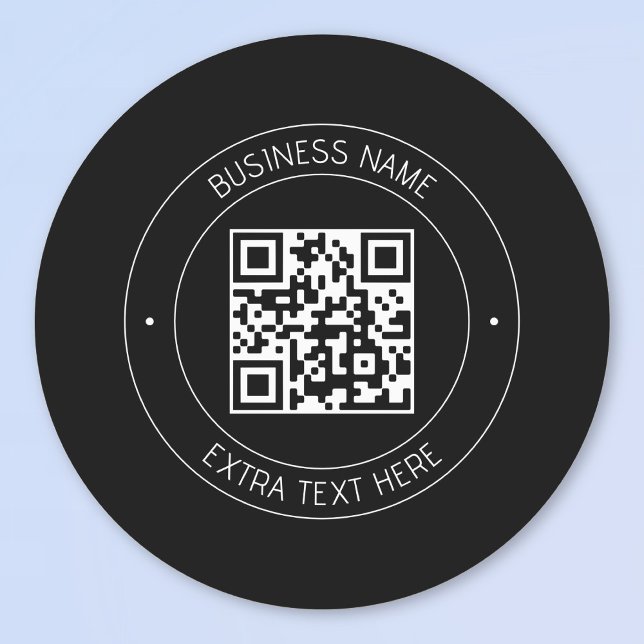 Your QR code & Editable Text | Black & White Labels (Creator Uploaded)