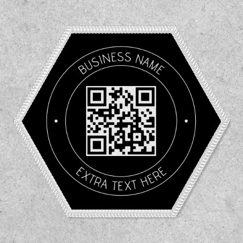 Your QR code  Editable Text  Black  White Patch