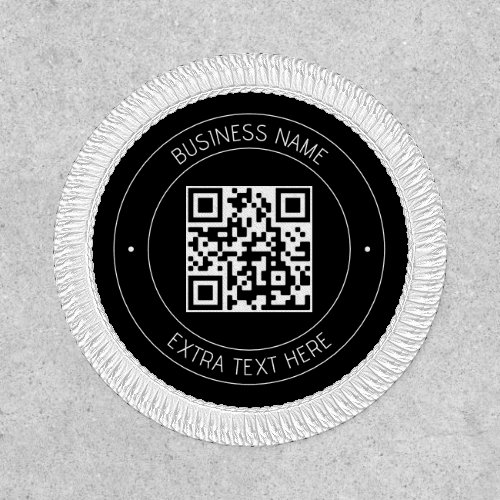 Your QR code  Editable Text  Black  White Patch