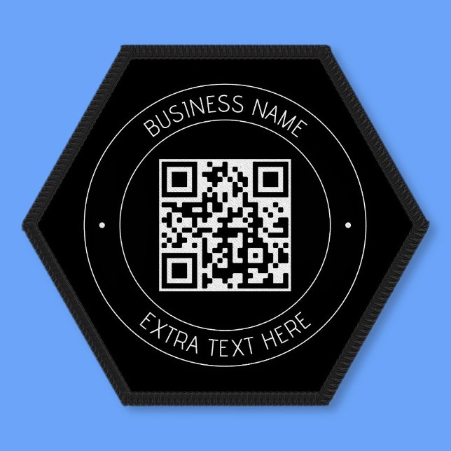 Your QR code & Editable Text | Black & White Patch (Creator Uploaded)