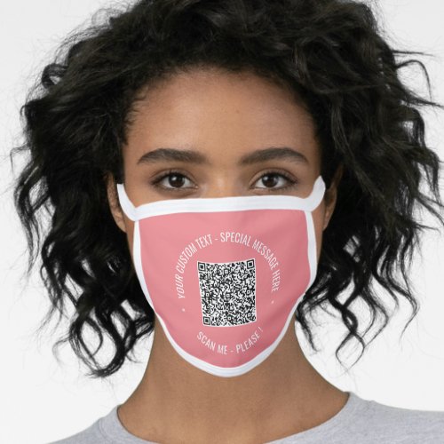 Your QR Code Face Mask Scan Info and Custom Text