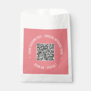 Your QR Code Favor Bag Example with Custom Text