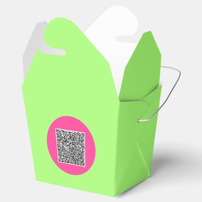 Your QR Code Favor Boxes Template Custom Color (Opened)