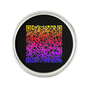 Your QR Code Funny Lapel Pin Gift - Choose Colors
