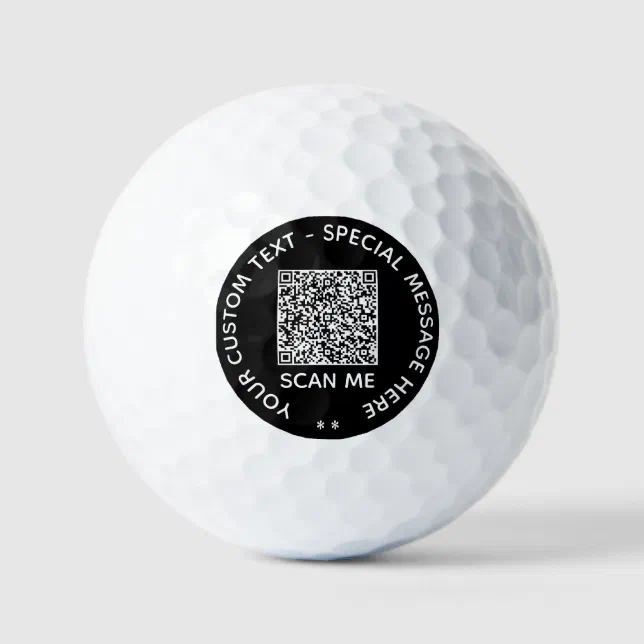 Your QR Code Golf Balls Stamps Custom Text Color | Zazzle