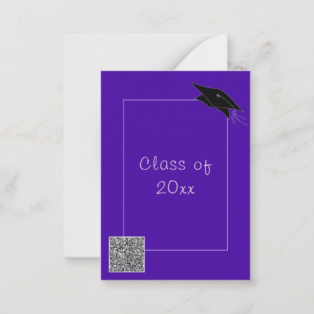 Your QR Code Graduation Invitation Choose Colors (Back)