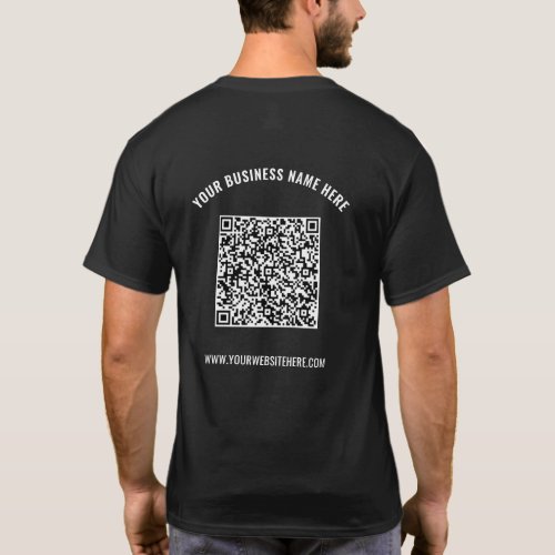 Your QR Code Info Custom Text Business T_Shirt