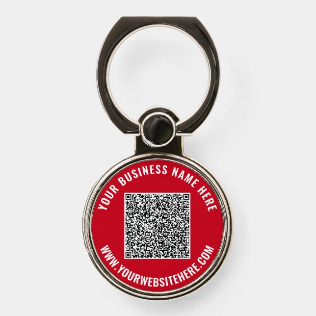 Your QR Code Info Name Website Phone Ring Stand (Front)
