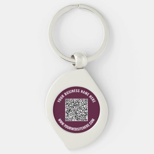 Your QR Code Info Name Website Promotion Keychain