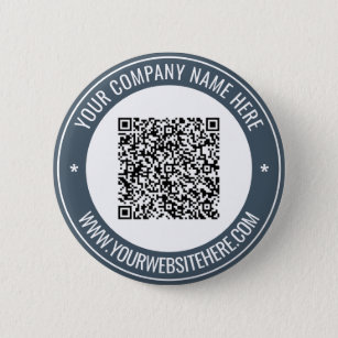 Your QR Code Info Name Website Promotional Button